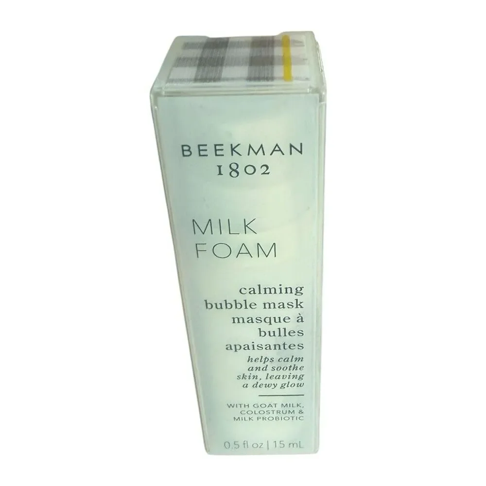 Brand New Beekman 1802 Milk Foam Calming Bubble Mask Deluxe Travel 15 ml